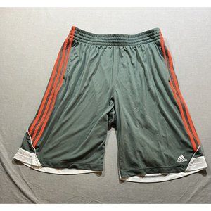 Adidas‎ Shorts Boys Extra Large Gray Striped Logo Drawstring Basketball Gym Kids